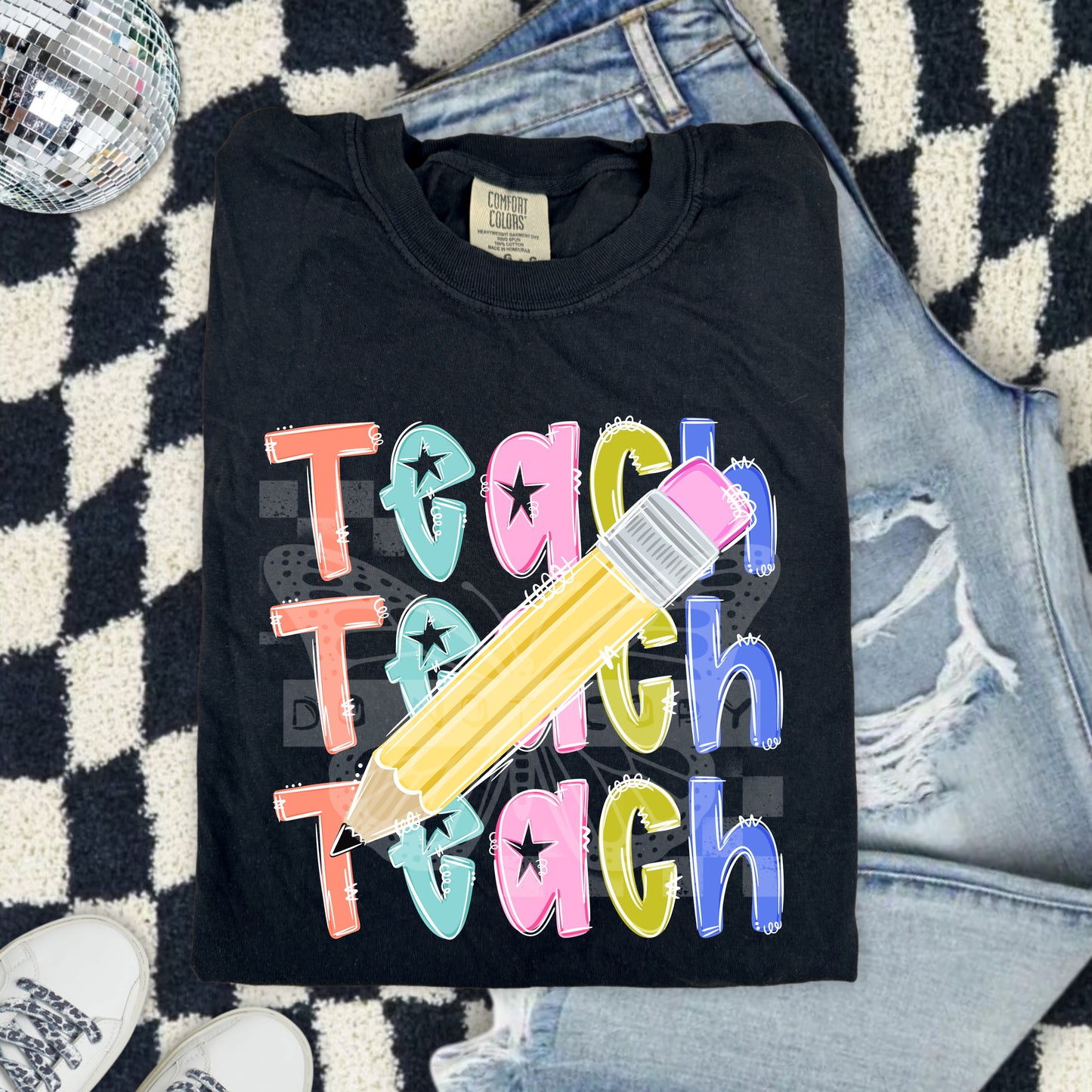 Teach with No Glitter Transfer