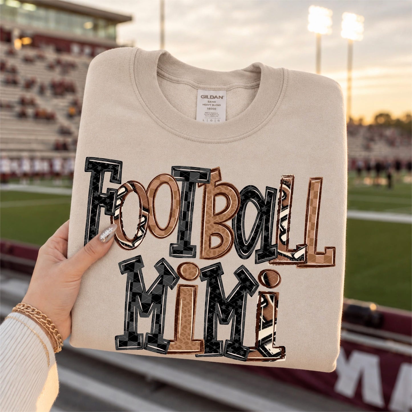 Football Mimi Doodle Letters Transfer