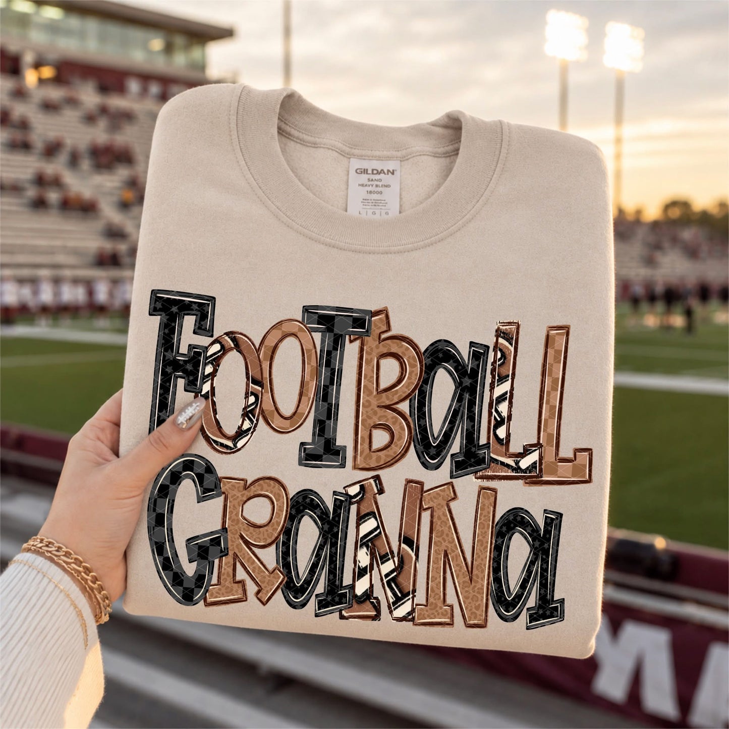 Football Granna Doodle Letters Transfer