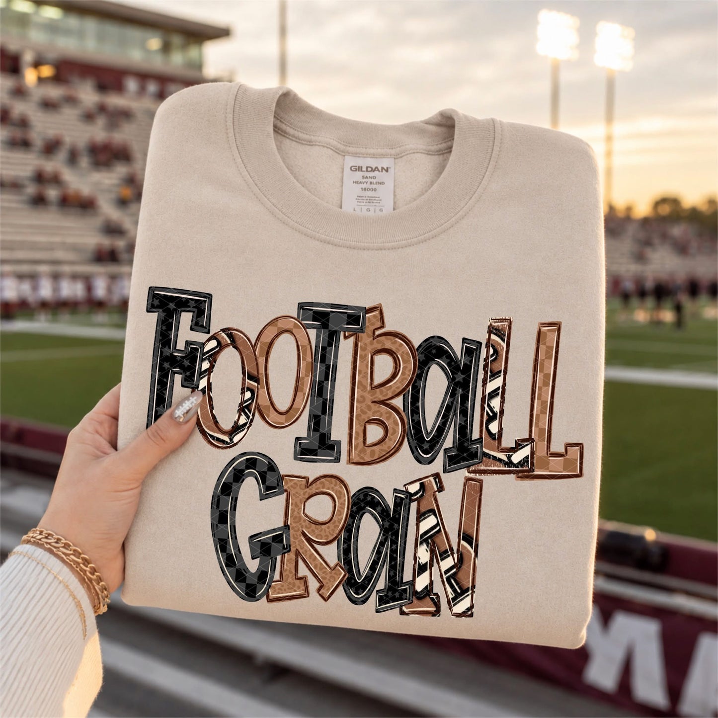 Football Gran Doodle Letters Transfer
