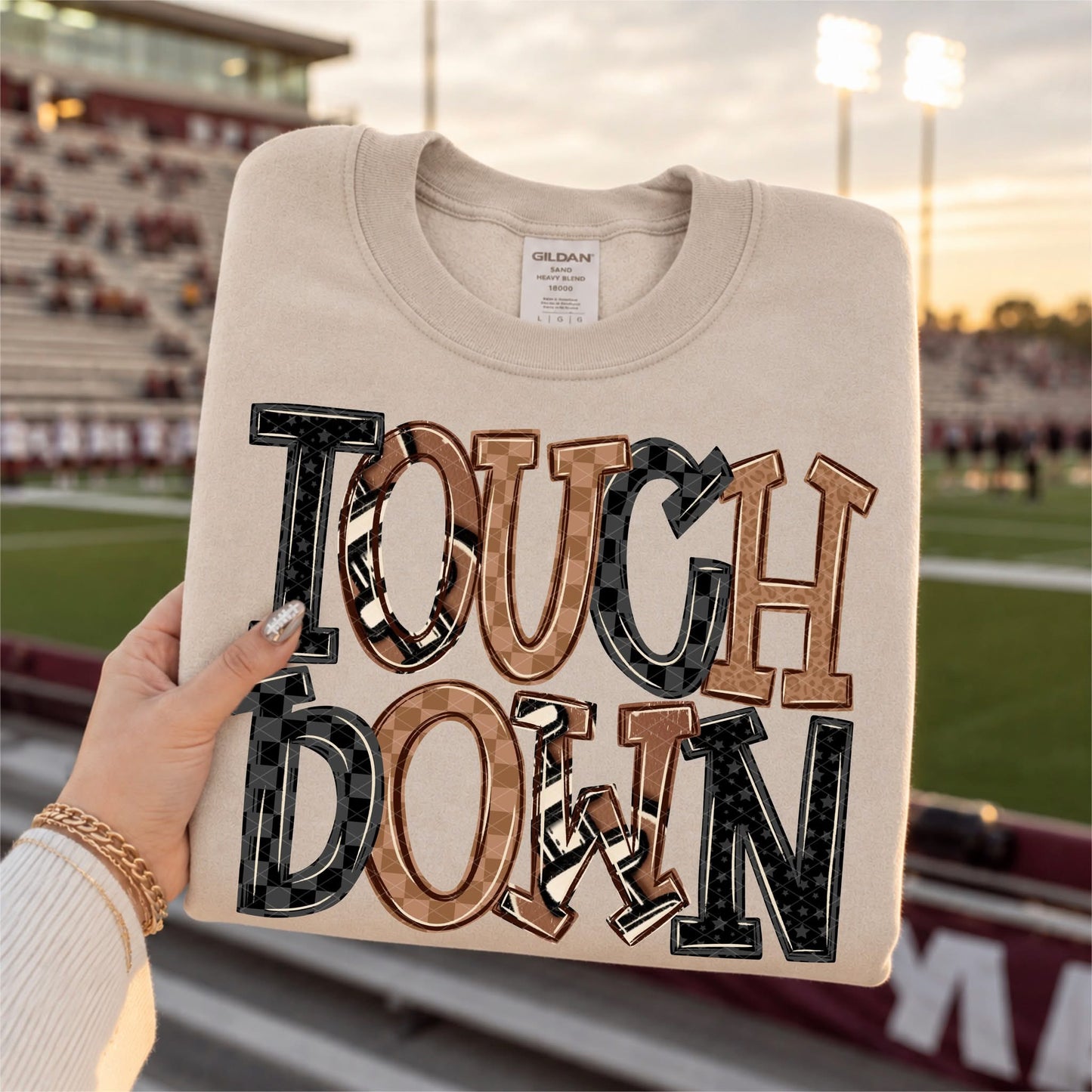 Touchdown Football Doodle Letters Transfer