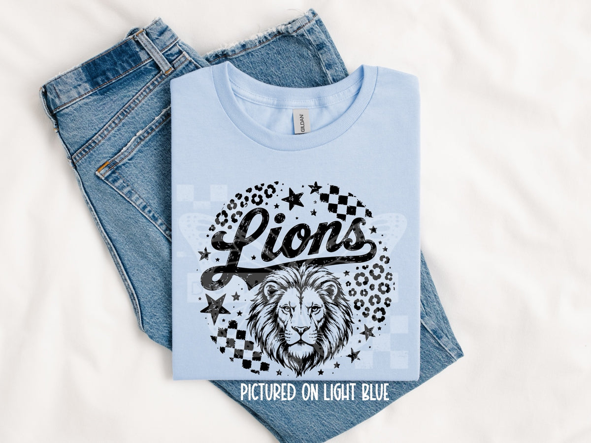 Lions – Mascot Head transfer-only shirt mockup