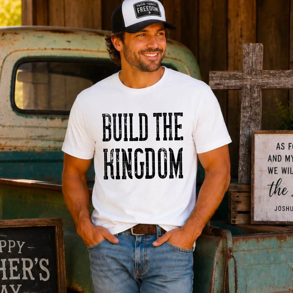 Build The Kingdom Black Ink Transfer
