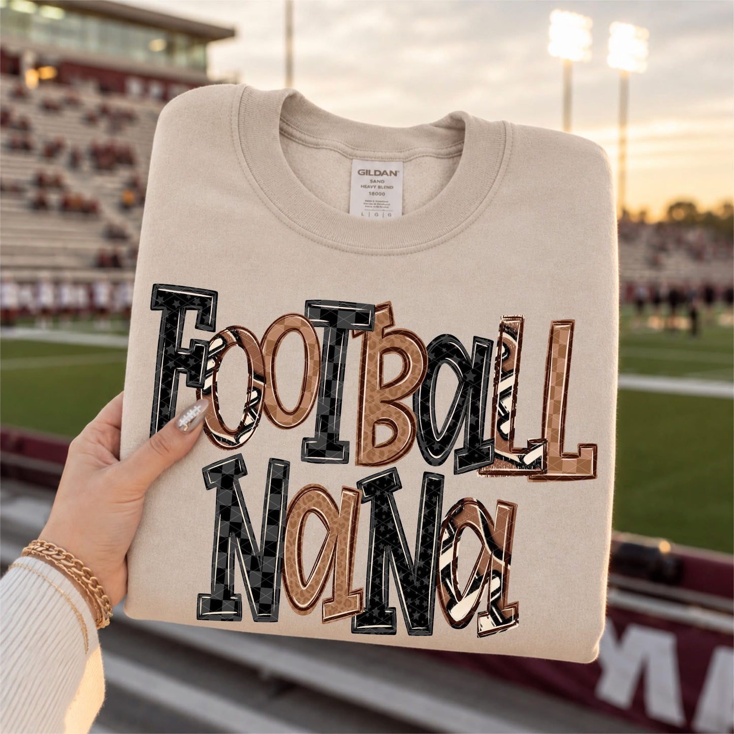 Football Nana Doodle Letters Transfer