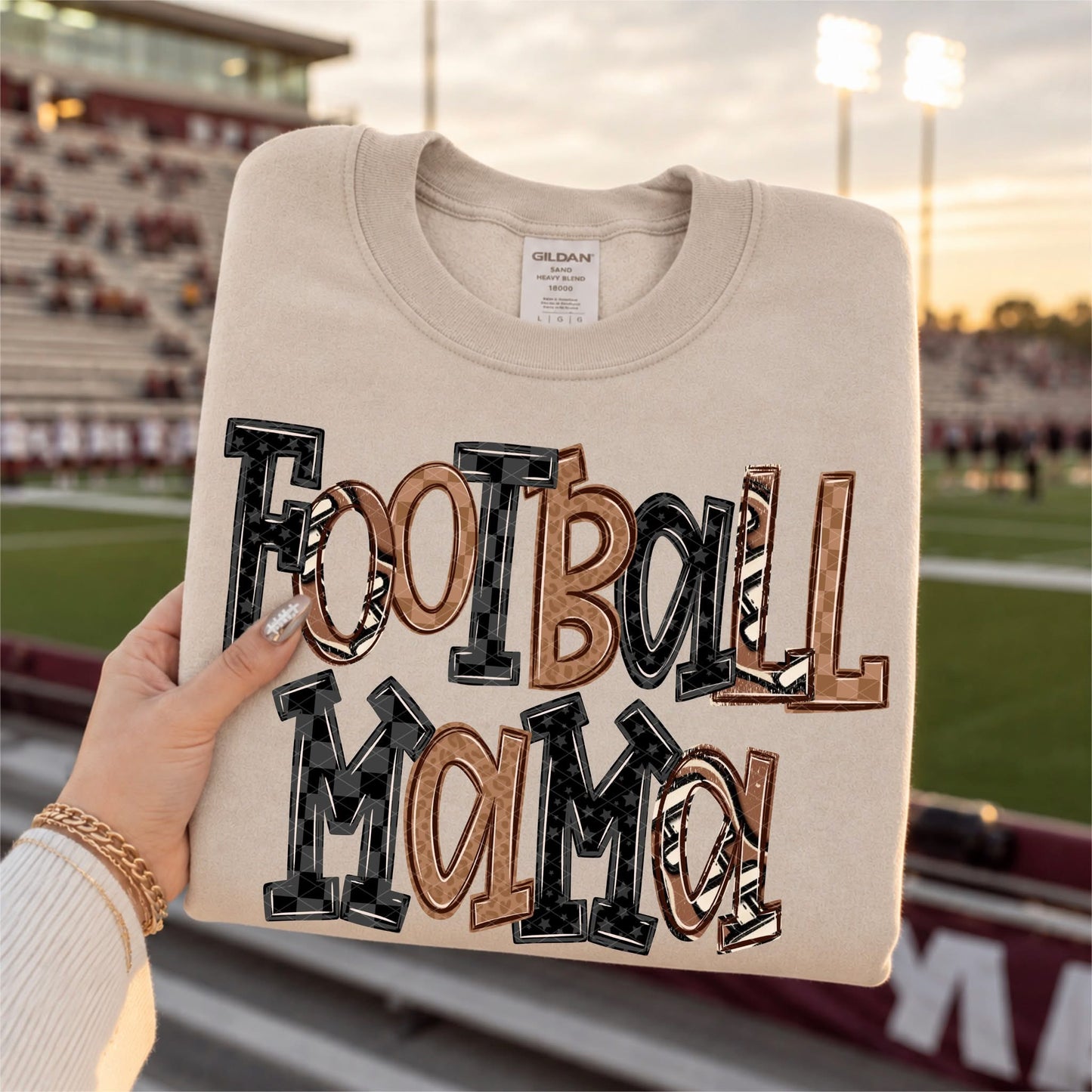 Football Mama Doodle Letters Transfer