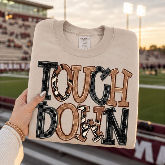 Touchdown Football Doodle Letters Transfer