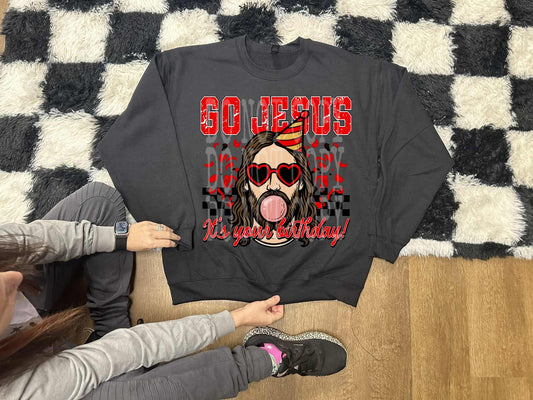 Go Jesus It's Your Birthday DTF transfer mockup