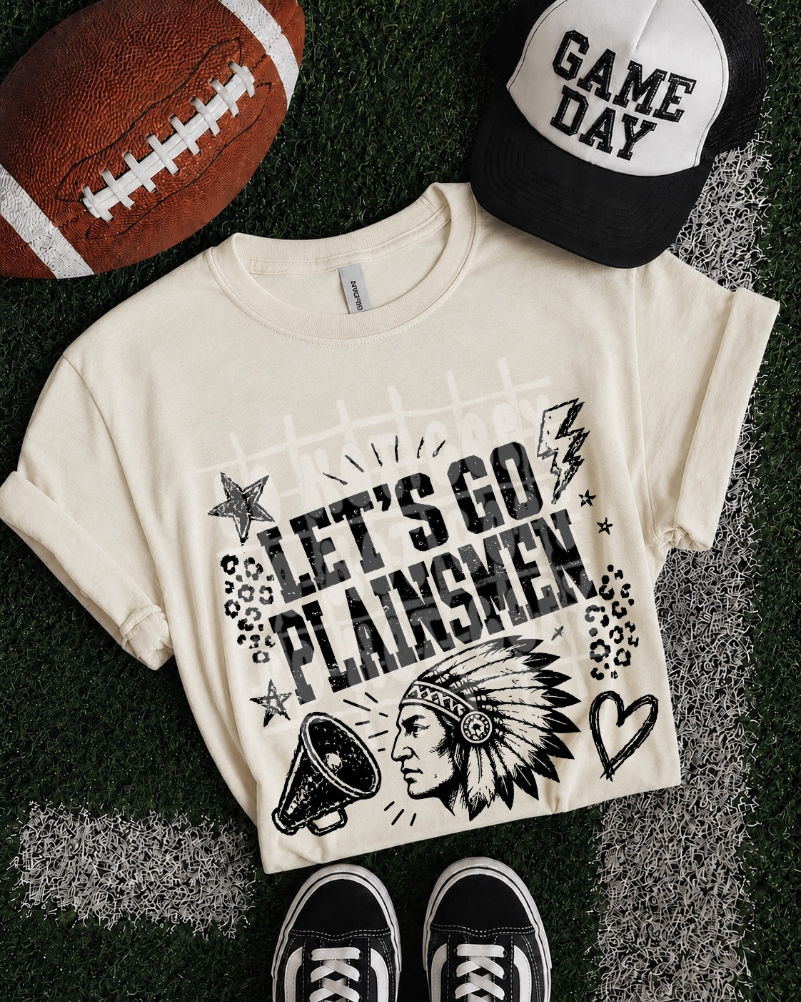 Let's Go Plainsmen transfer shirt mockup
