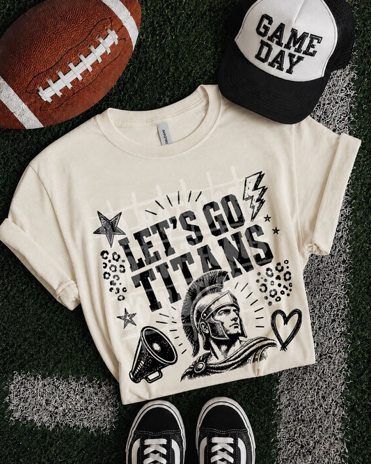 Let's Go Titans transfer shirt mockup