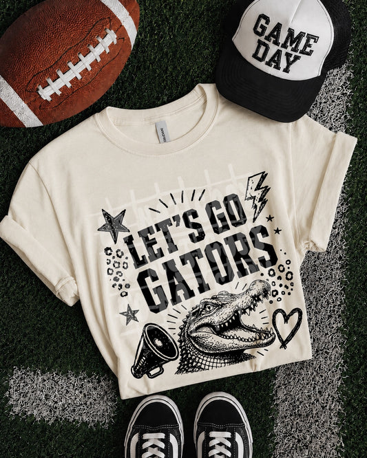 Let's Go Gators DTF transfer mockup