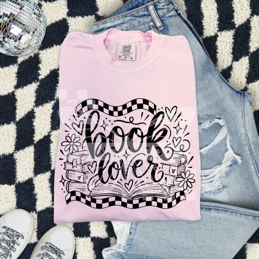 Book Lover – Checkered DTF transfer mockup