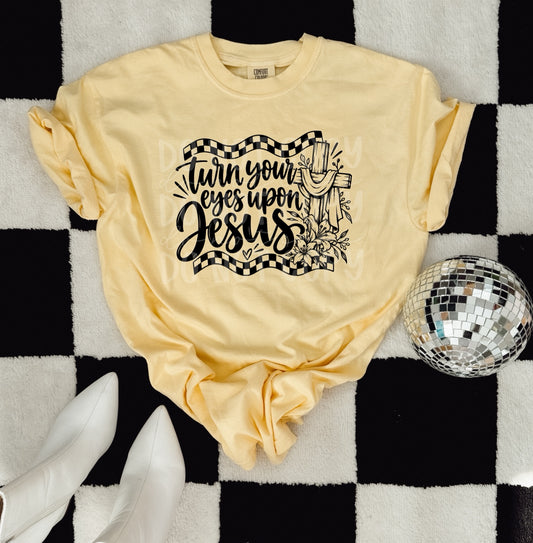 Turn Your Eyes Upon Jesus DTF transfer mockup