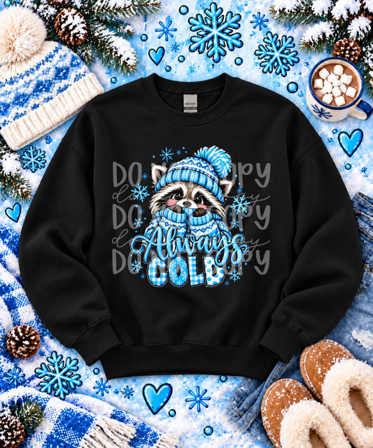 Always Cold completed apparel mockup