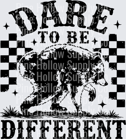 Dare to Be Different – Raccoon | DTF Transfer - Raw Image