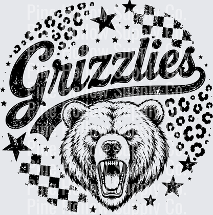 Grizzlies – Mascot Head | DTF Transfer - Raw Image